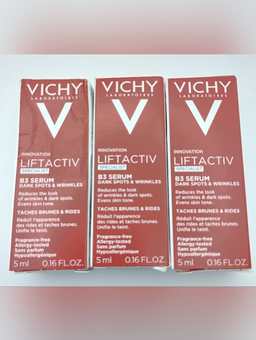 3X-Vichy Liftactiv B3 Serum for Dark Spots & Wrinkles BRAND NEW
